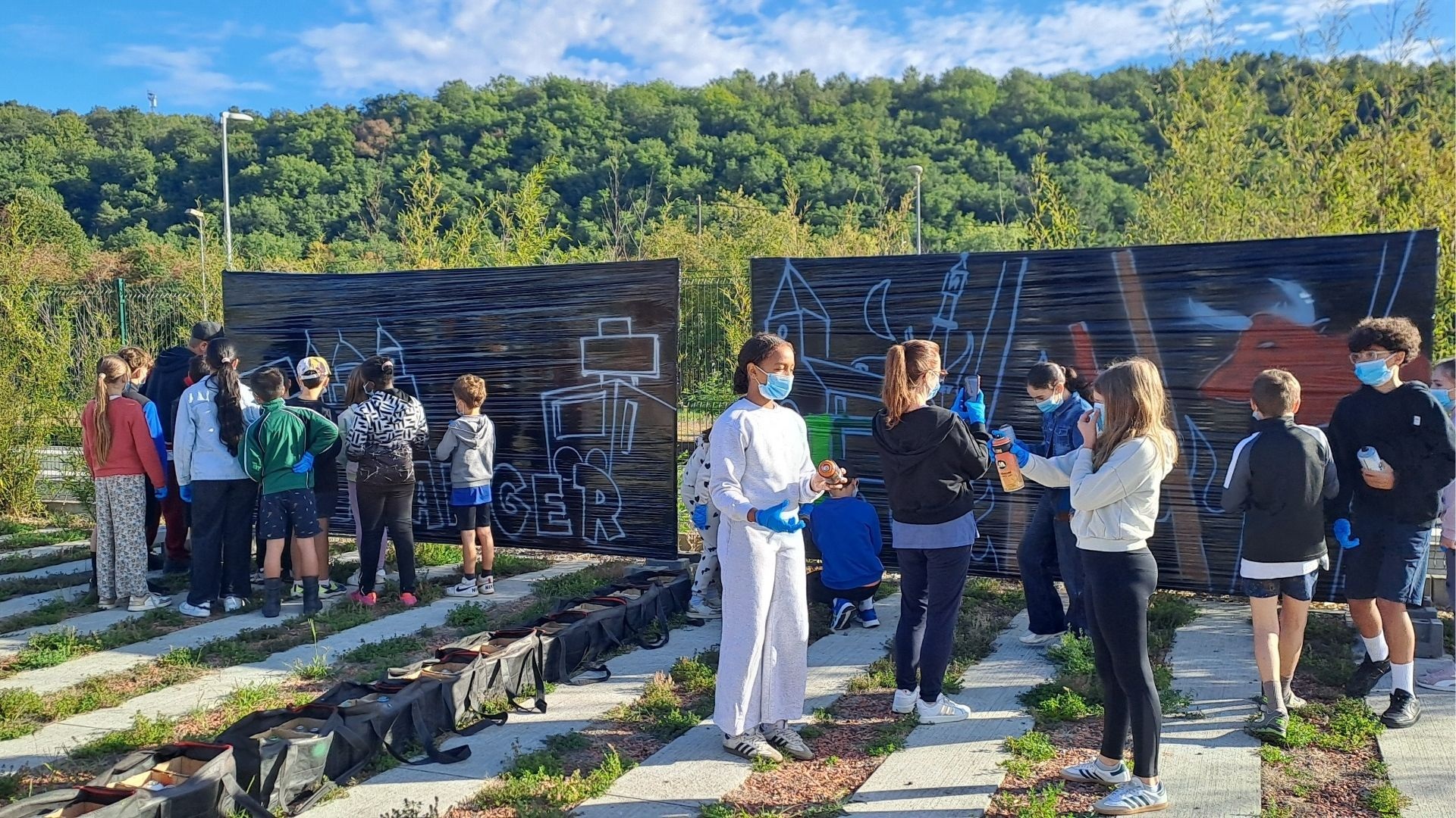 Journées européennes du patrimoine, Fresques graff écoles de Boulazac Isle Manoire