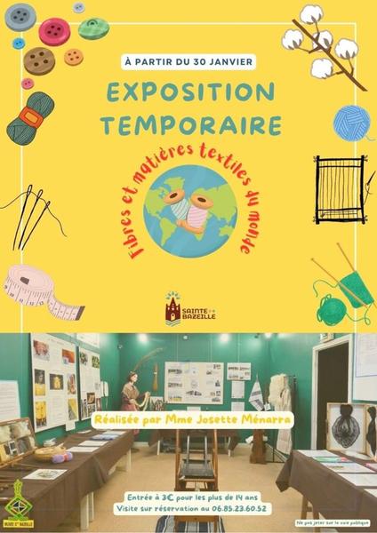 Exposition temporaire "Fibres et matières textiles du monde" - Journées Européennes du Patrimone