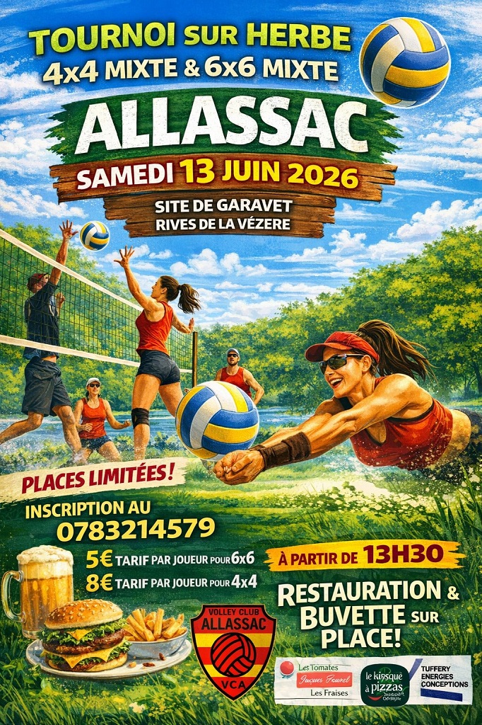 Volley : tournoi sur herbe — visuel événement